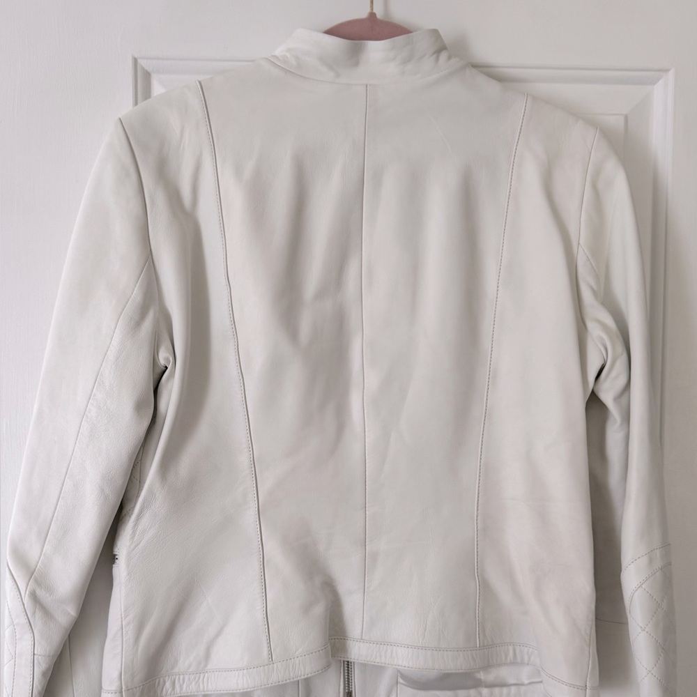 Cache White Leather Jacket - Picture 6 of 9